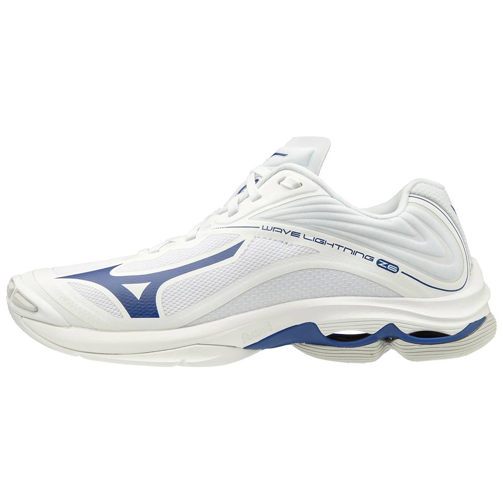 Mizuno Men's Wave Lightning Z6 Volleyball Shoes White/Navy (430281-FNE)